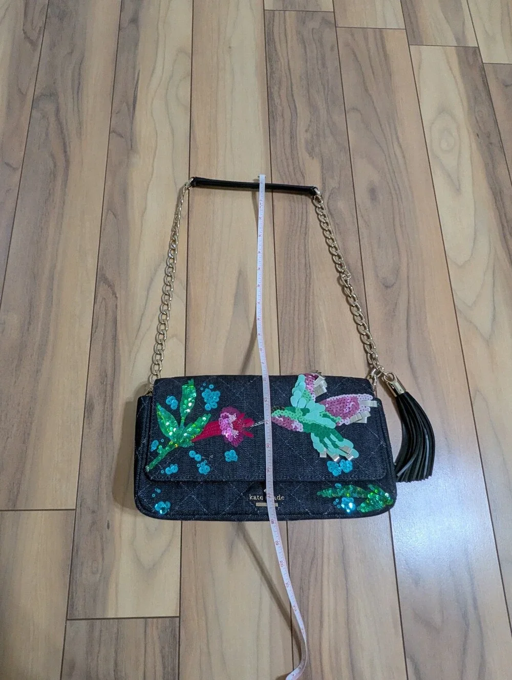 EUC! Kate Spade New York Emerson Place Hummingbird Sequin Embellished Bag